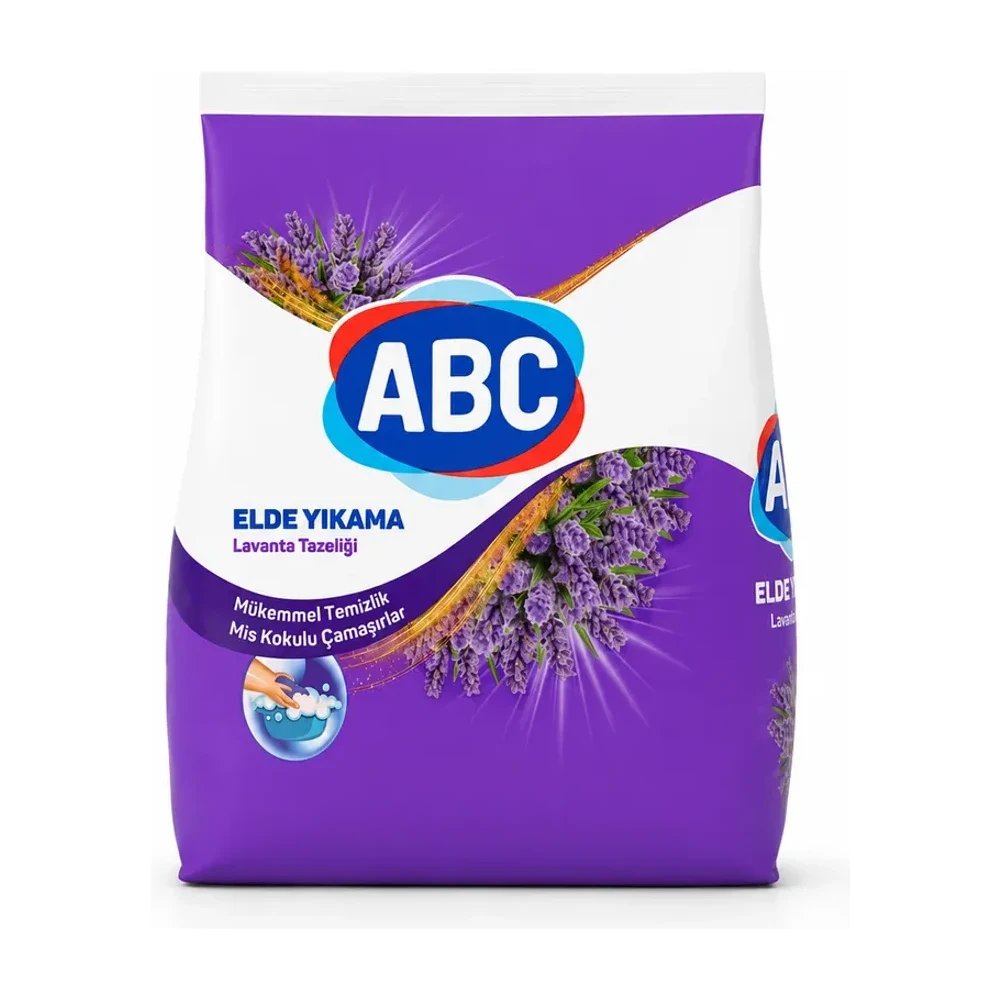 Abc 600gr toz deterjan elde yıkama lavanta tazeliği*20