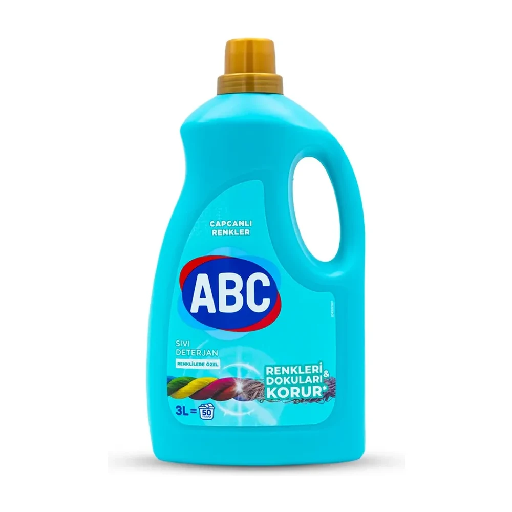 Abc 3000ml sıvı deterjan renkliler*6