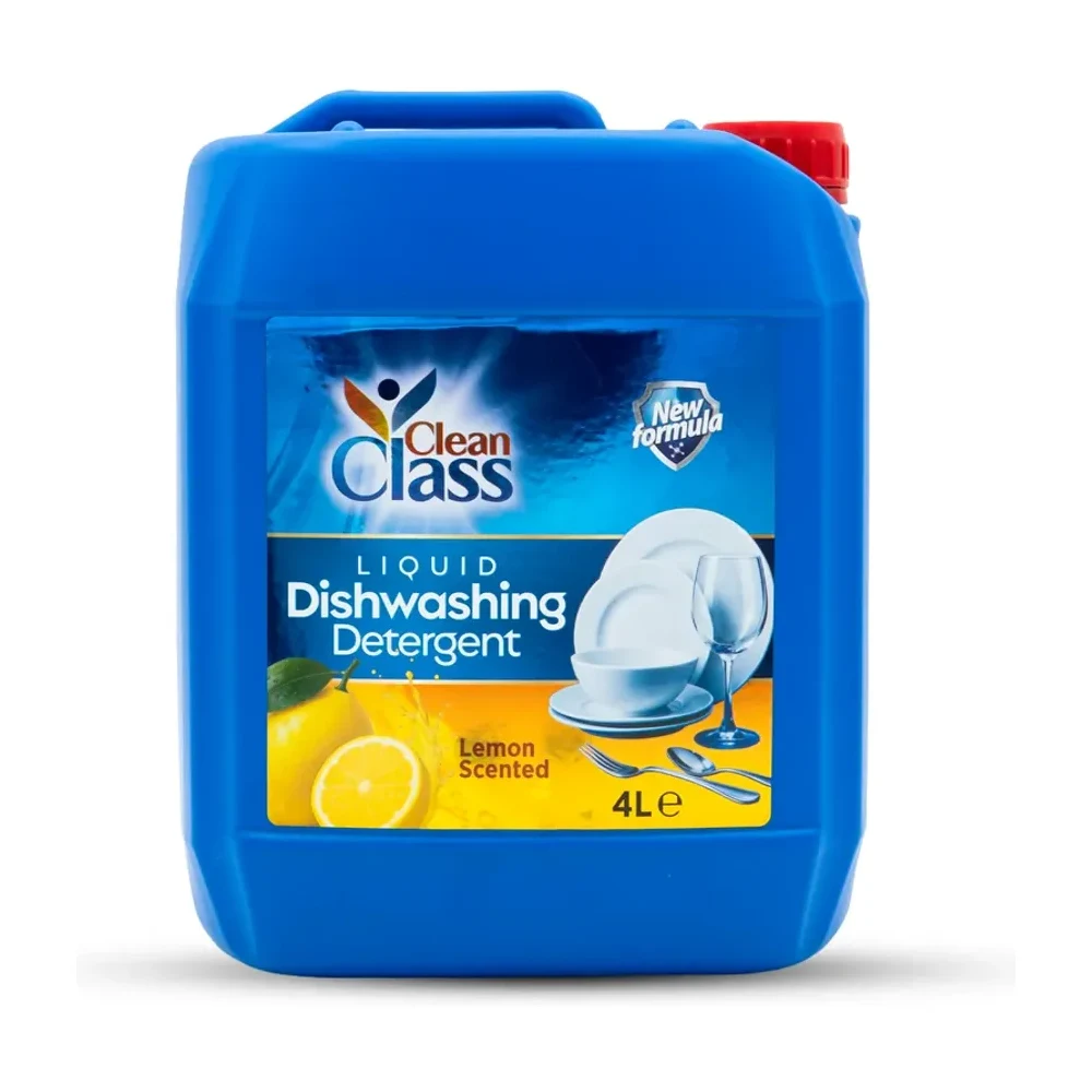 Clean class 4 lt dishwashing liquid*4 lemon